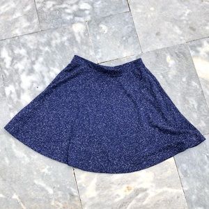 Topshop blue & white skater skirt
